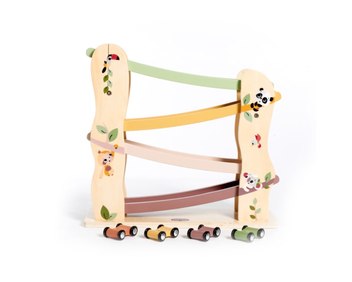 Boho Chic Rennwagenrampe aus Holz
